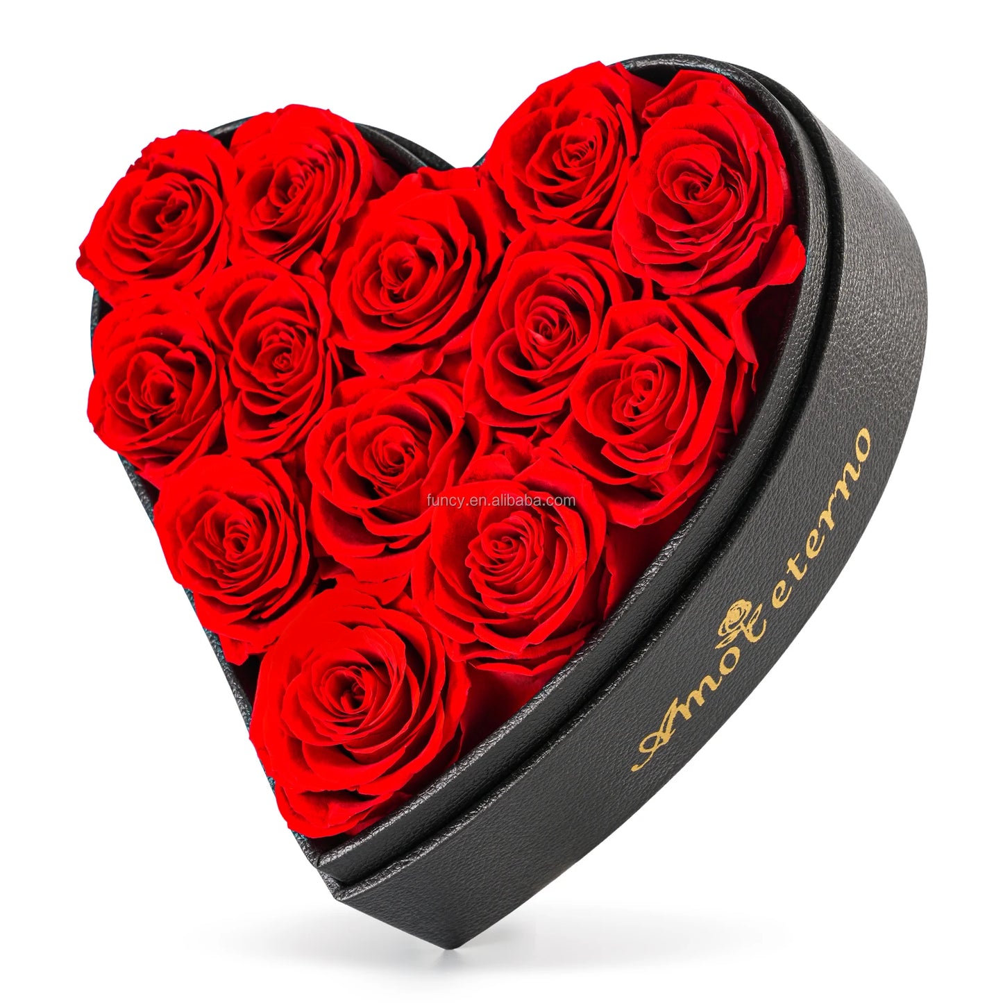 Preserved Roses in Heart Box - Eternal Flowers Gift