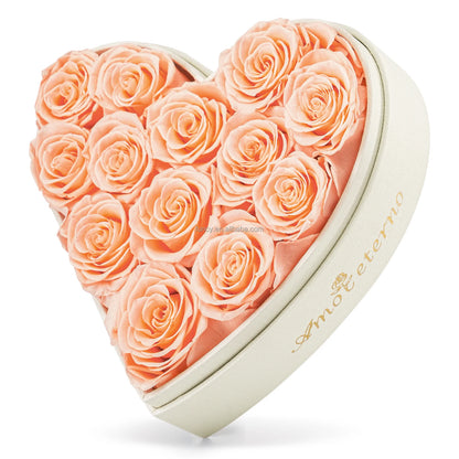 Preserved Roses in Heart Box - Eternal Flowers Gift