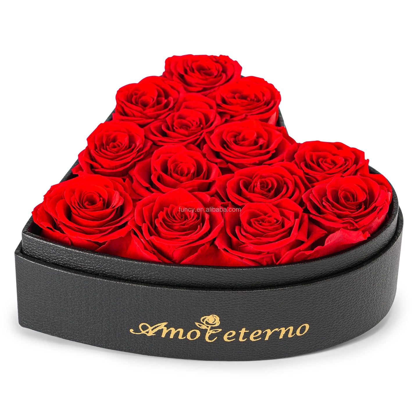Preserved Roses in Heart Box - Eternal Flowers Gift
