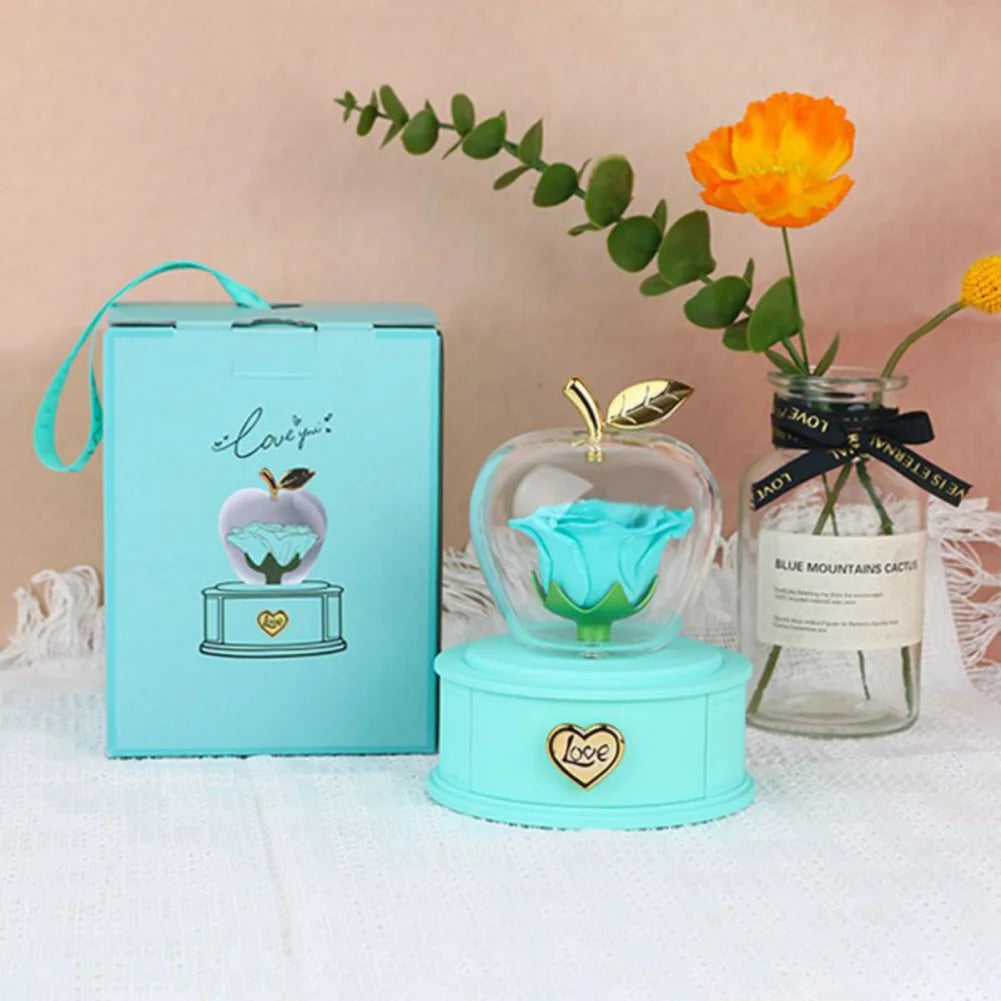 Eternal Rose Gift Box with Love Necklace